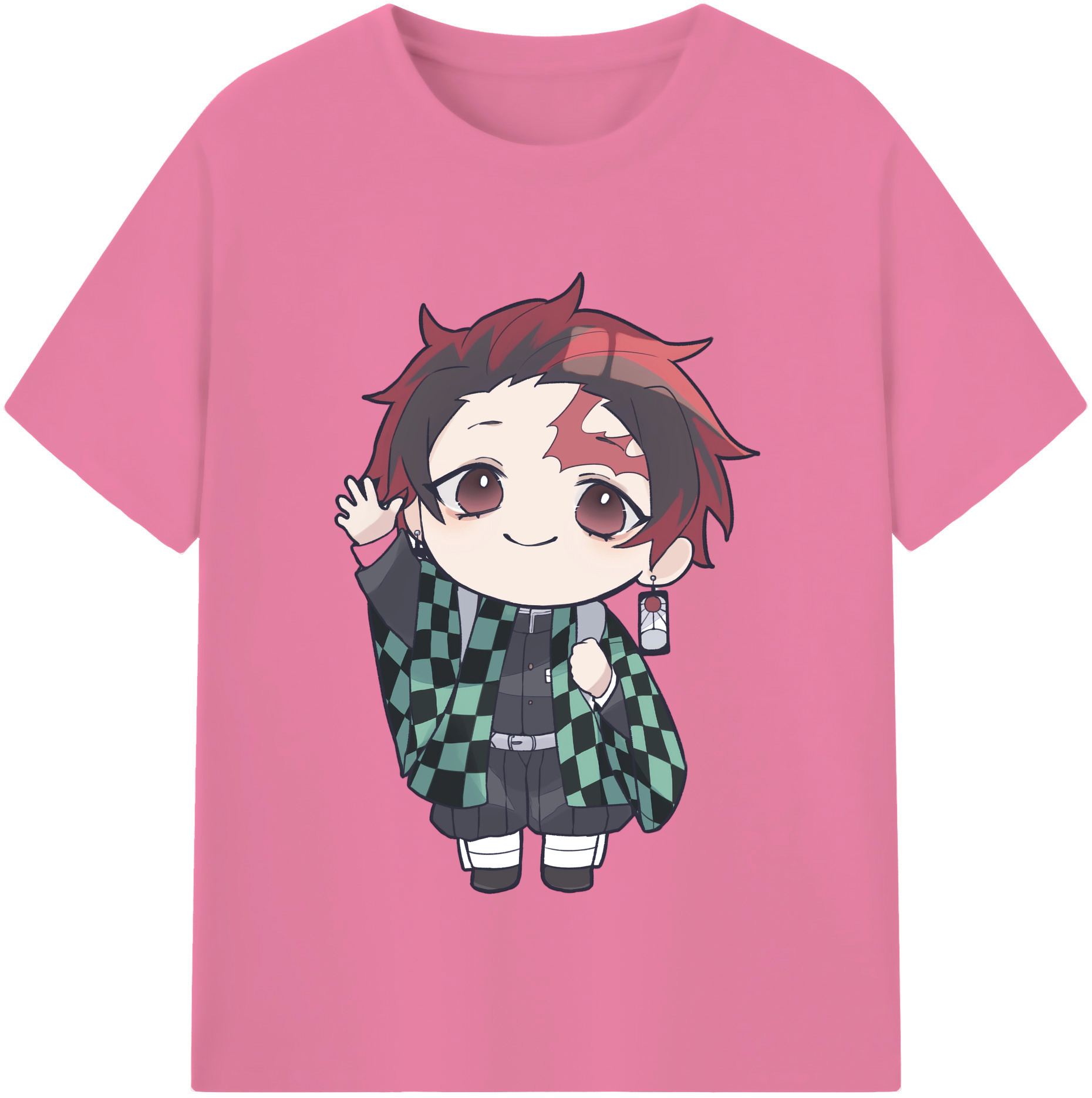 （画像用） 鬼滅の刃 竈門 炭治郎／かまど たんじろう Kamado Tanjirou 綿100％半袖Tシャツ（フロントプリント）